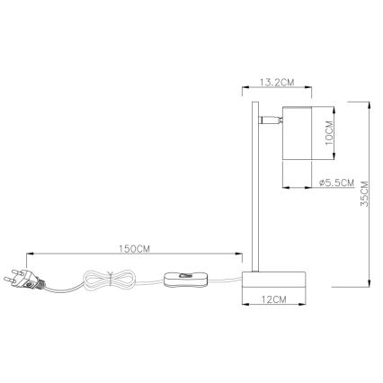 Globo - Lámpara de mesa 1xGU10/5W/230V