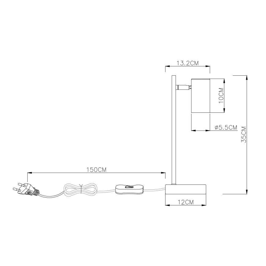 Globo - Lámpara de mesa 1xGU10/5W/230V