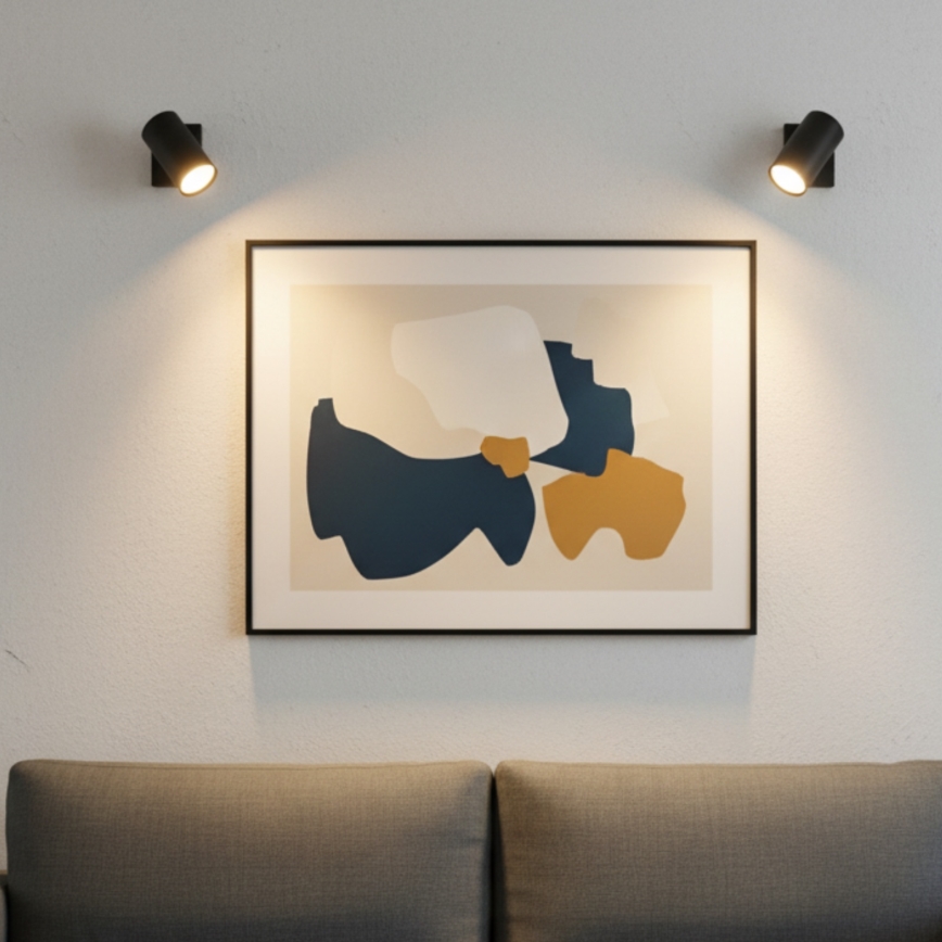 Globo - Lámpara de pared con foco 1xGU10/25W/230V negro