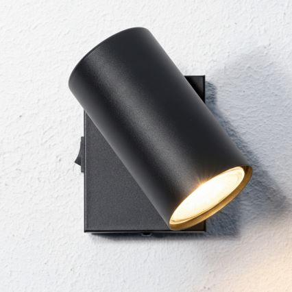 Globo - Lámpara de pared con foco 1xGU10/25W/230V negro