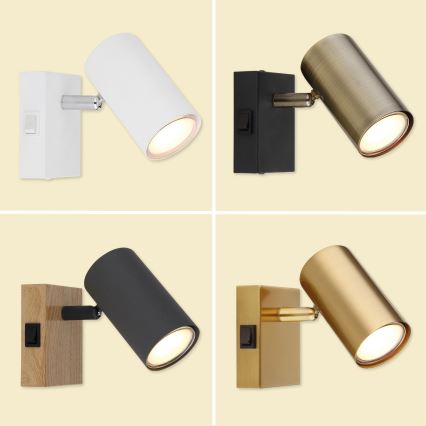 Globo - Lámpara de pared con foco 1xGU10/25W/230V negro