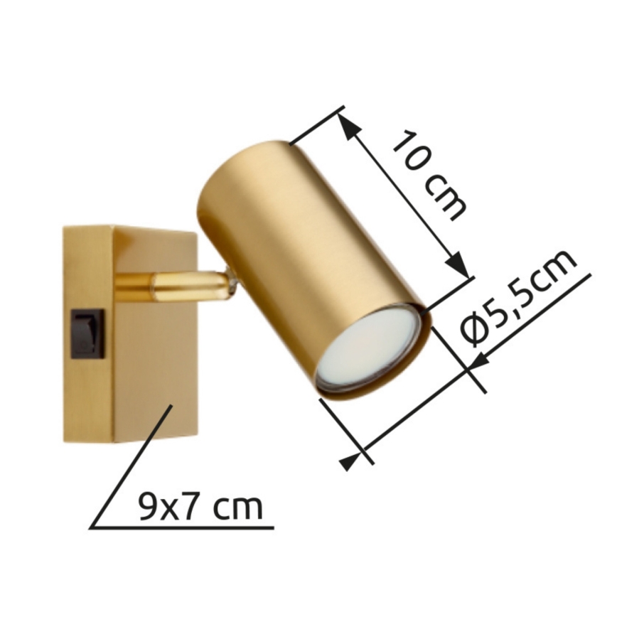 Globo - Foco de pared 1xGU10/25W/230V gris/marrón