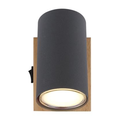 Globo - Foco de pared 1xGU10/25W/230V gris/marrón