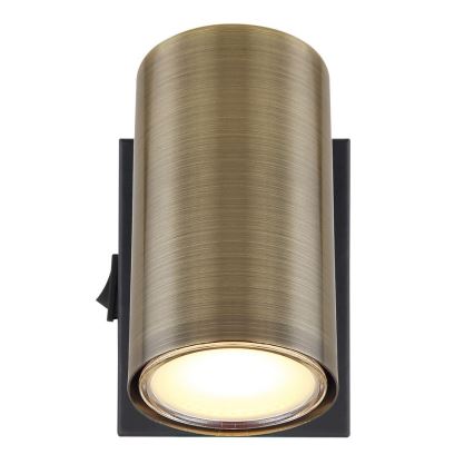 Globo - Foco de pared 1xGU10/25W/230V negro/latón
