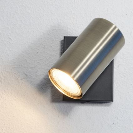 Globo - Lámpara de pared con foco 1xGU10/25W/230V negro/latón