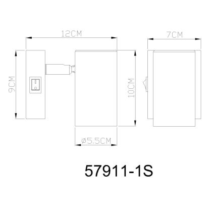 Globo - Foco de pared 1xGU10/25W/230V