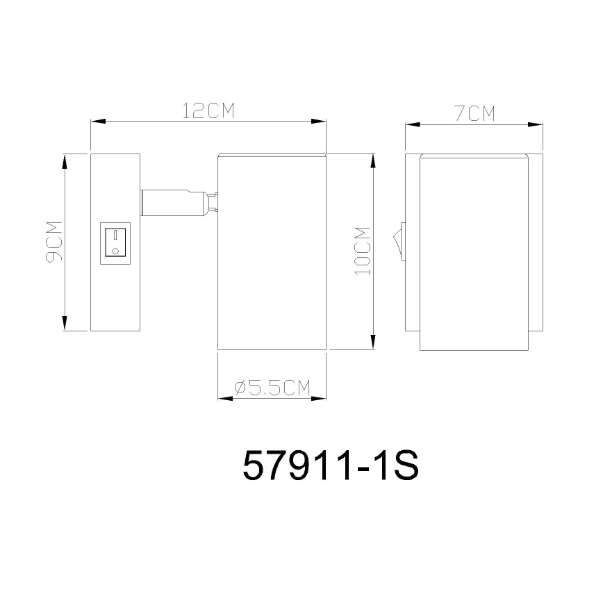 Globo - Foco de pared 1xGU10/25W/230V