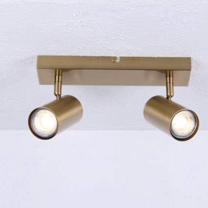 Globo - Foco 2xGU10/35W/230V dorado
