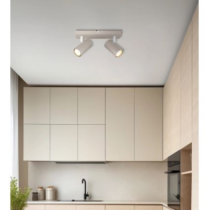 Globo - Foco doble 2xGU10/35W/230V beige