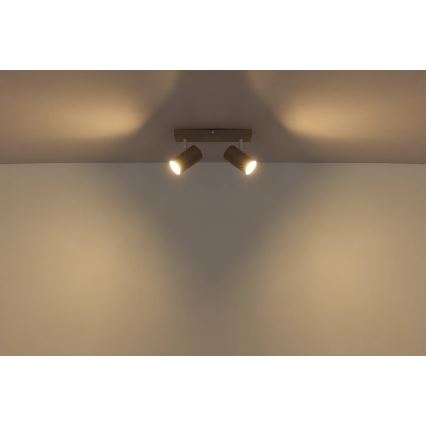 Globo - Foco doble 2xGU10/35W/230V beige