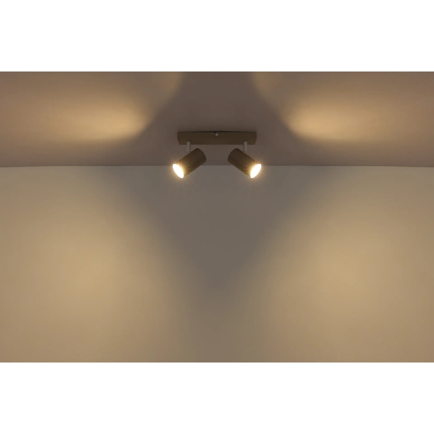 Globo - Foco doble 2xGU10/35W/230V beige