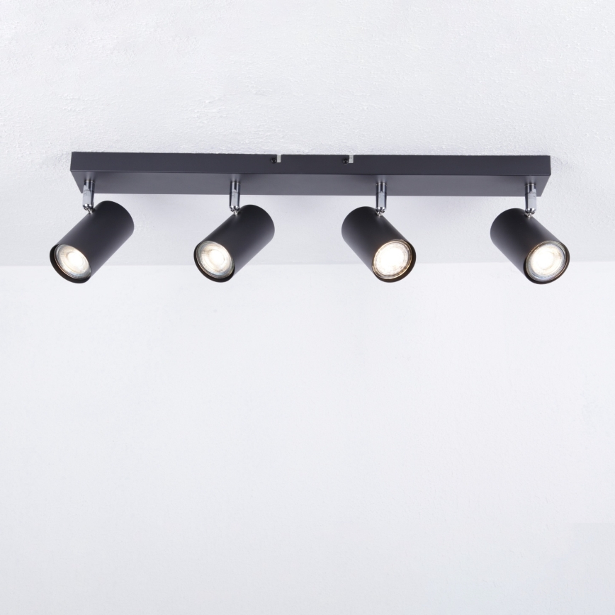 Globo - Foco empotrable 4xGU10/35W/230V negro