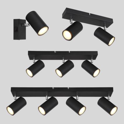 Globo - Foco empotrable 4xGU10/35W/230V negro