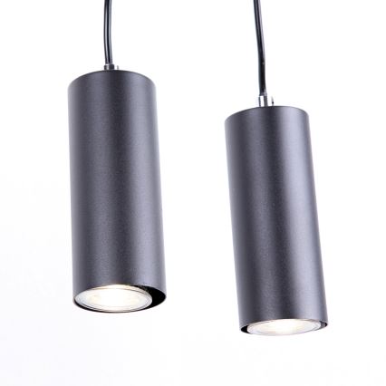 Globo - Lámpara colgante con cable 4xGU10/35W/230V negro