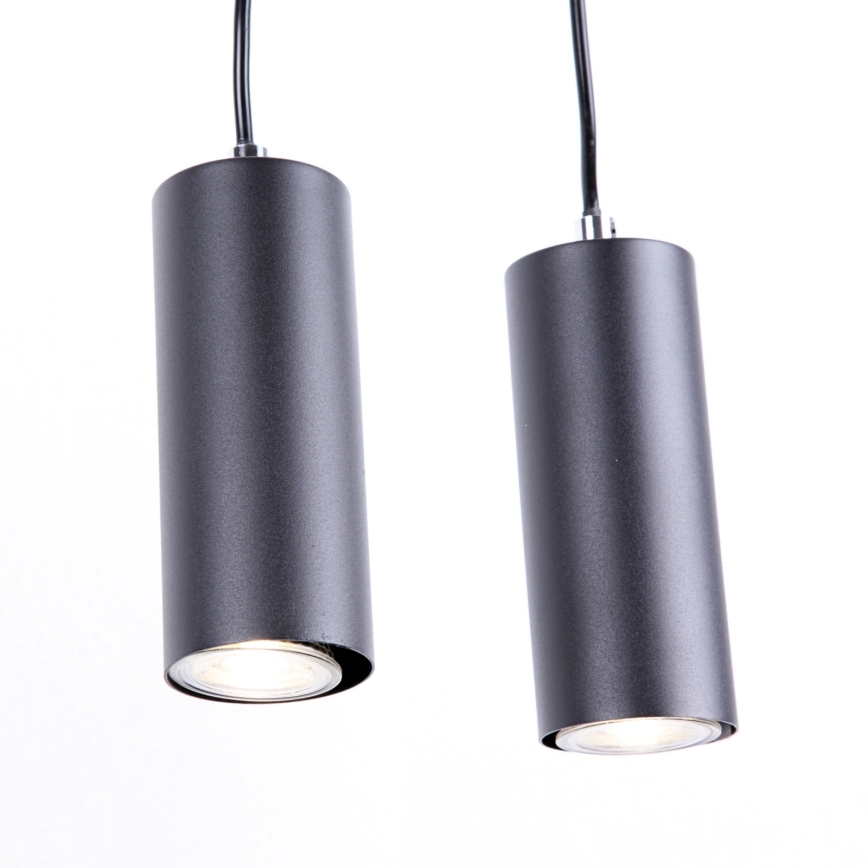 Globo - Lámpara colgante con cable 4xGU10/35W/230V negro