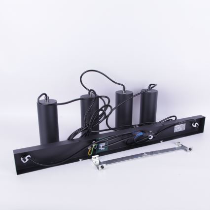 Globo - Lámpara colgante con cable 4xGU10/35W/230V negro