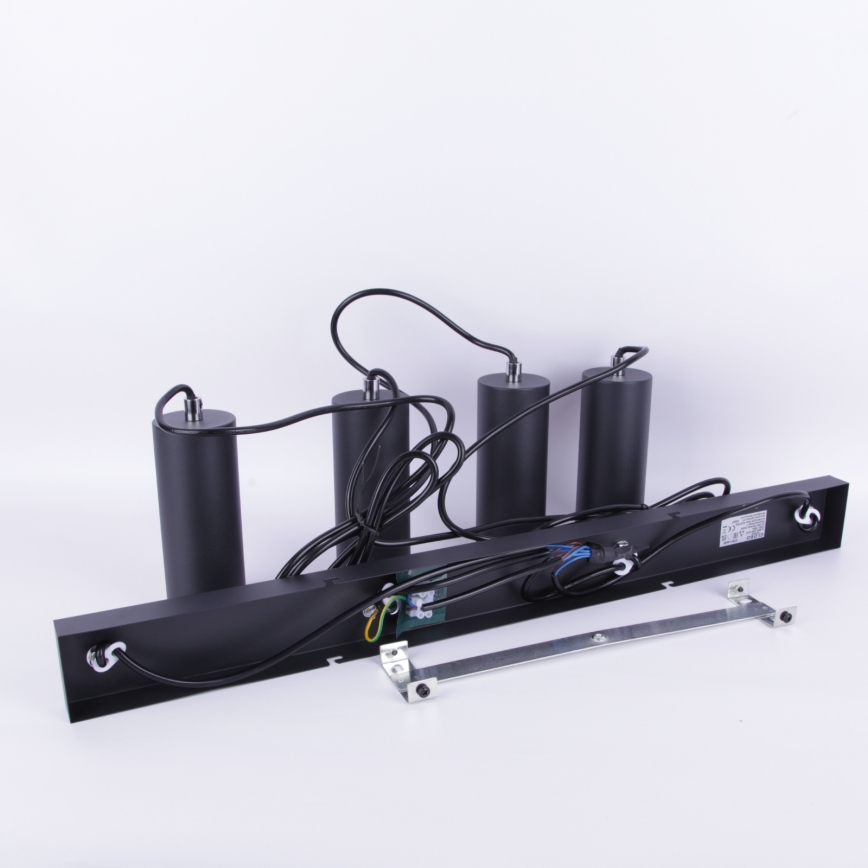 Globo - Lámpara colgante con cable 4xGU10/35W/230V negro