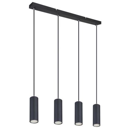 Globo - Lámpara colgante 4xGU10/35W/230V negro