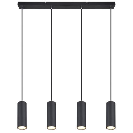 Globo - Lámpara colgante 4xGU10/35W/230V negro