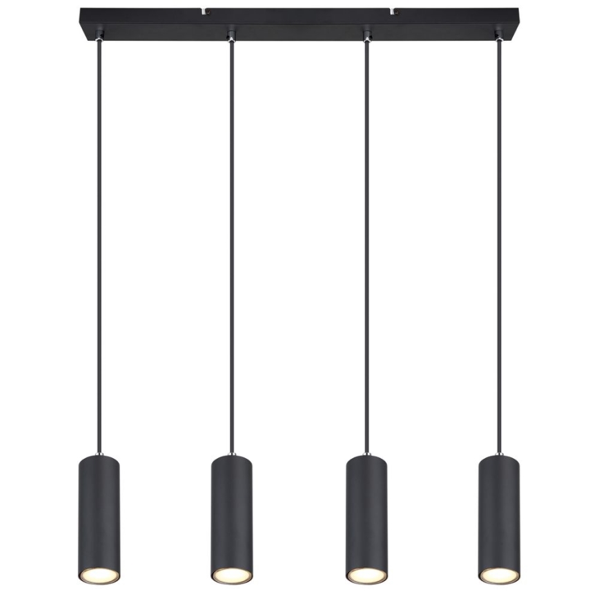 Globo - Lámpara colgante 4xGU10/35W/230V negro