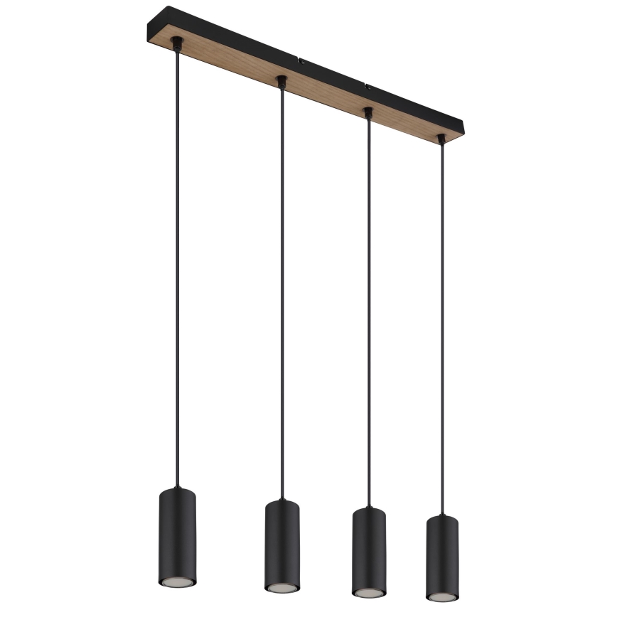 Globo - Lámpara de araña en ristra 4xGU10/35W/230V negro/marrón