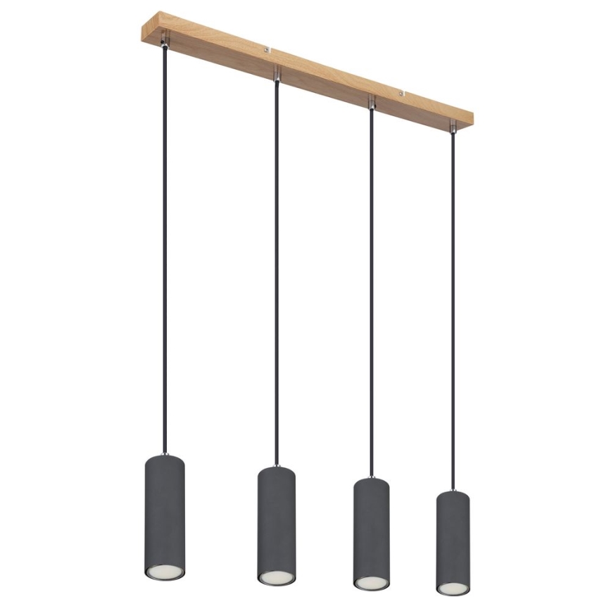 Globo - Lámpara colgante 4xGU10/35W/230V gris/marrón
