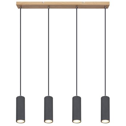 Globo - Lámpara colgante 4xGU10/35W/230V gris/marrón