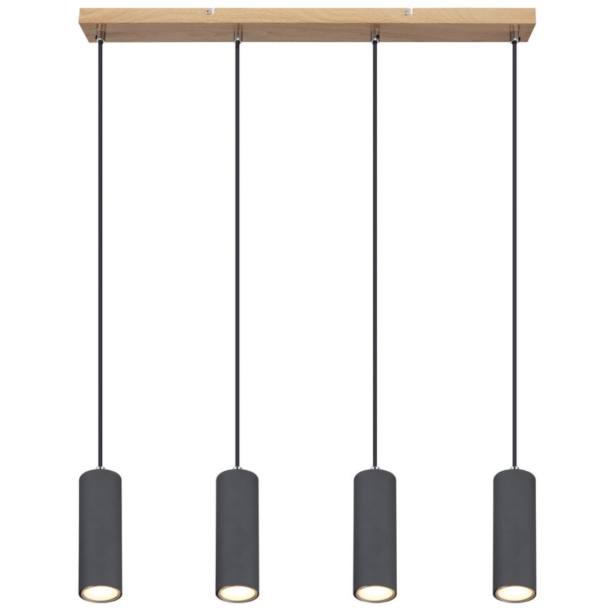 Globo - Lámpara colgante 4xGU10/35W/230V gris/marrón