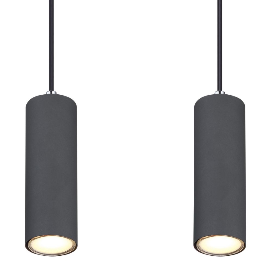 Globo - Lámpara colgante 4xGU10/35W/230V gris/marrón
