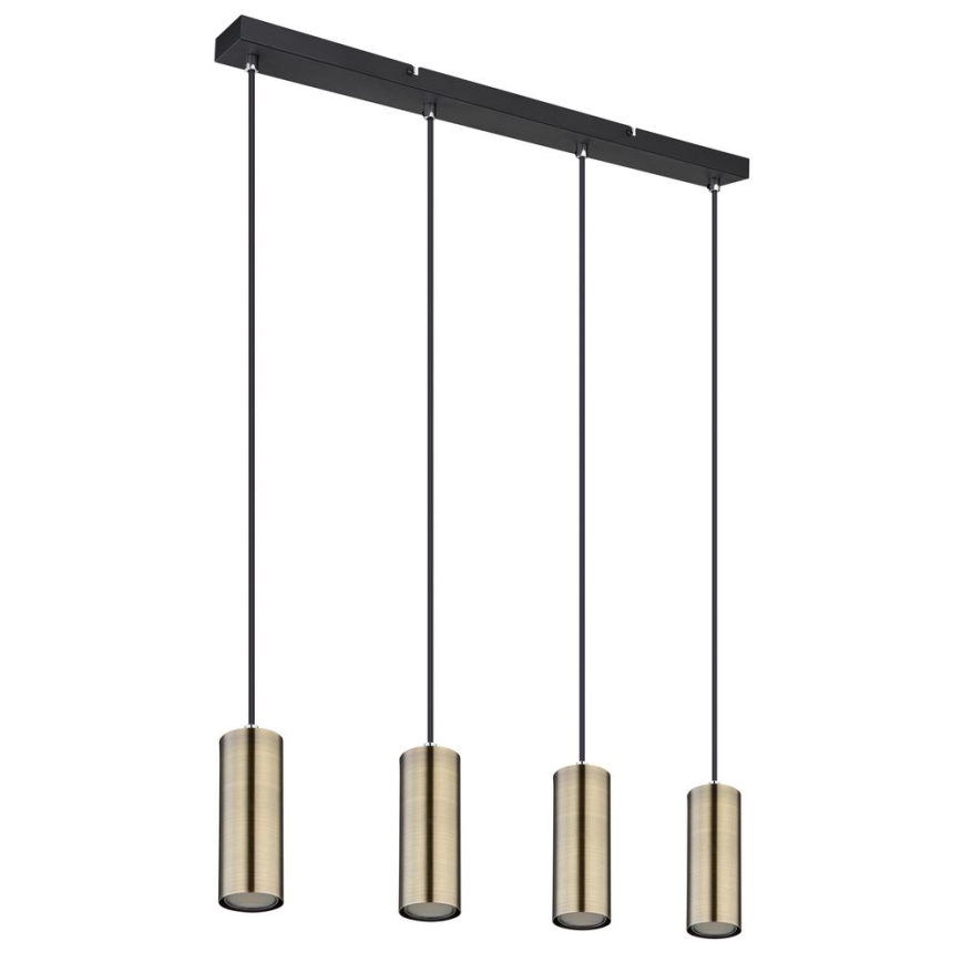 Globo - Lámpara colgante 4xGU10/35W/230V negro/latón