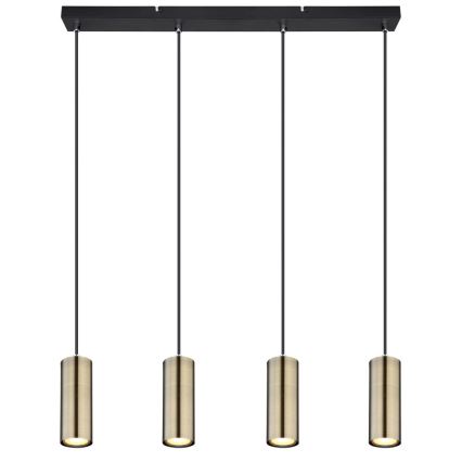 Globo - Lámpara colgante 4xGU10/35W/230V negro/latón
