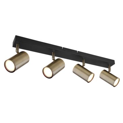 Globo - Foco empotrable 4xGU10/35W/230V negro/latón