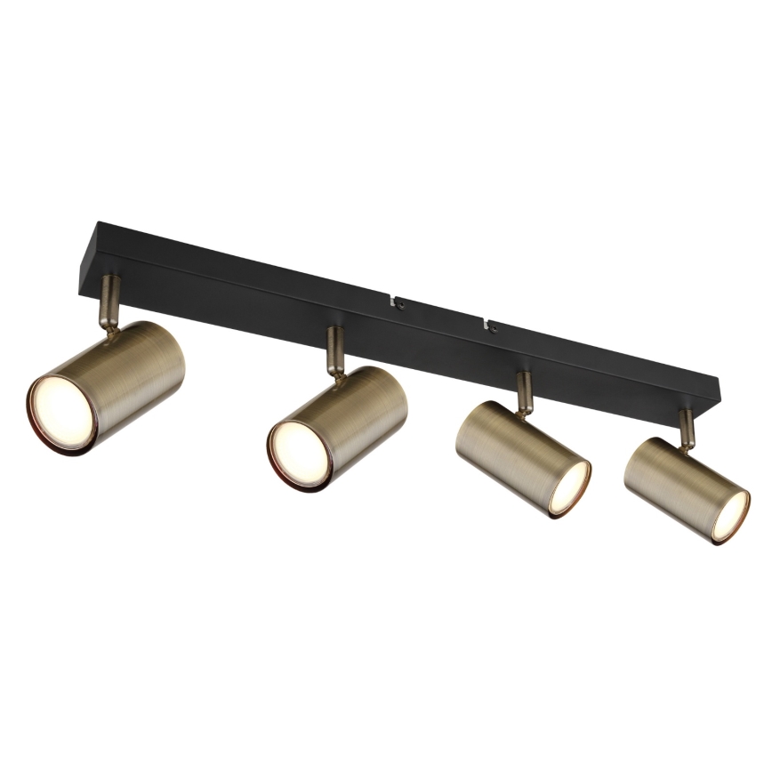 Globo - Foco empotrable 4xGU10/35W/230V negro/latón