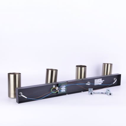 Globo - Foco empotrable 4xGU10/35W/230V negro/latón