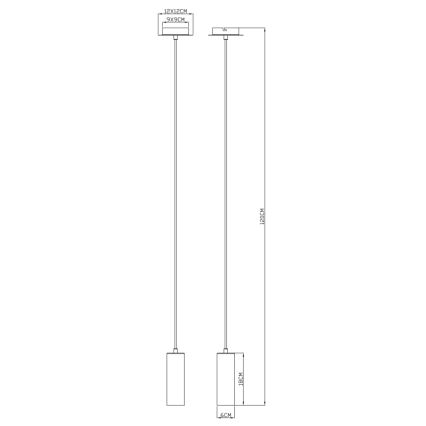 Globo - Lámpara colgante 1xGU10/35W/230V negro