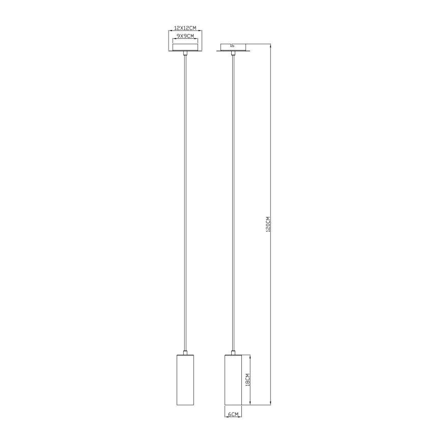 Globo - Lámpara colgante 1xGU10/35W/230V negro