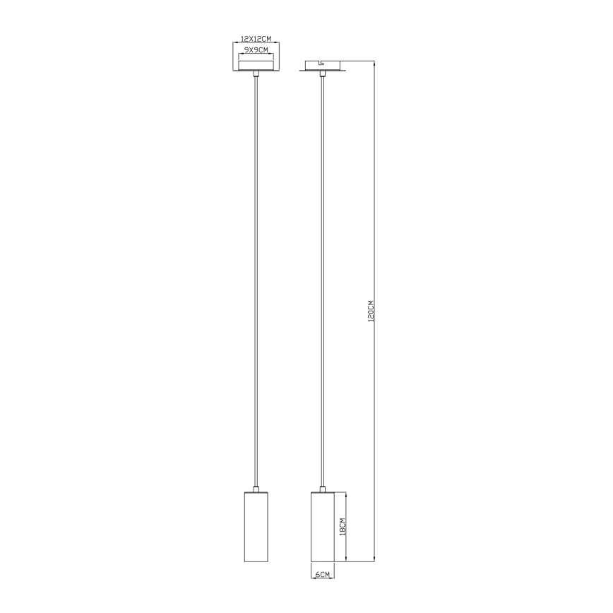 Globo - Lámpara colgante 1xGU10/35W/230V negro/latón
