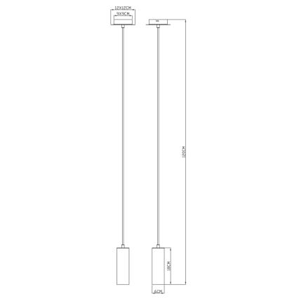Globo - Lámpara colgante 1xGU10/35W/230V blanco