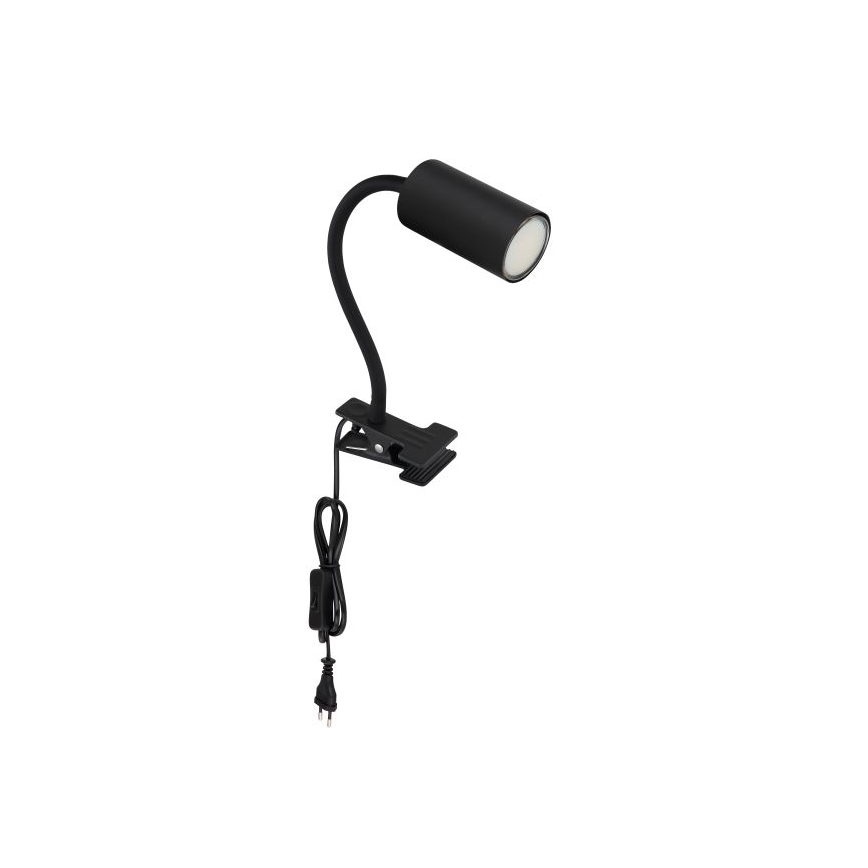 Globo - Lámpara flexible con clip 1xGU10/25W/230V negro
