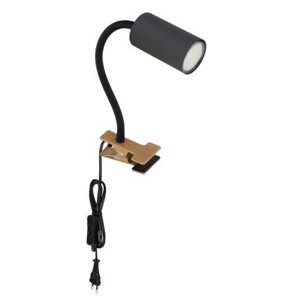 Globo - Lámpara flexible con clip 1xGU10/25W/230V gris/marrón