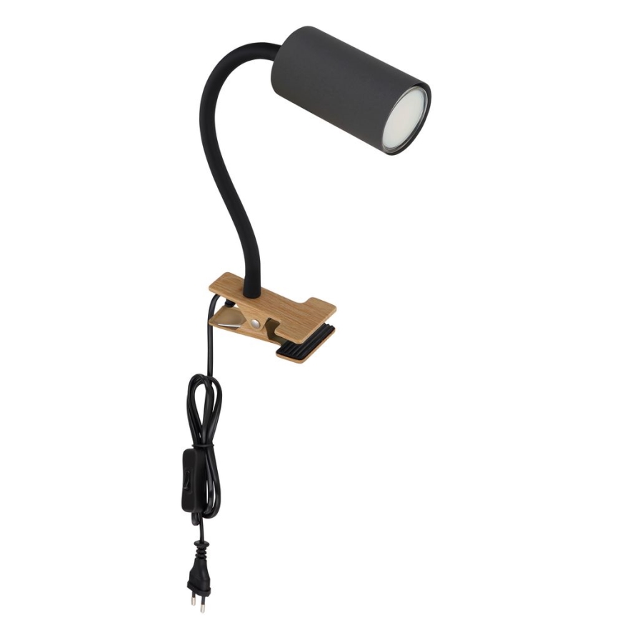Globo - Lámpara flexible con clip 1xGU10/25W/230V gris/marrón