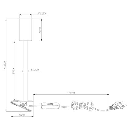 Globo - Lámpara flexible con clip 1xGU10/25W/230V gris/marrón