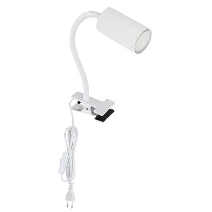 Globo - Lámpara flexible con clip 1xGU10/25W/230V blanco