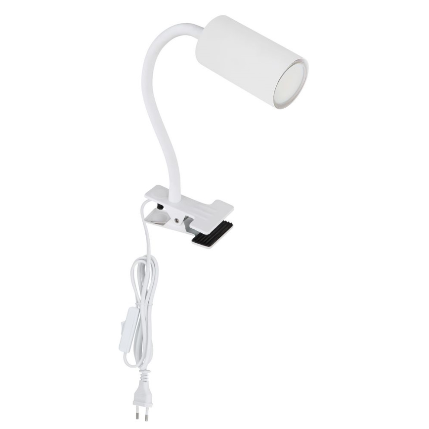 Globo - Lámpara flexible con clip 1xGU10/25W/230V blanco