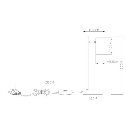 Globo - Lámpara de mesa 1xGU10/5W/230V gris/antracita