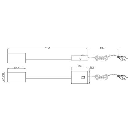 Globo - Aplique flexible 1xGU10/25W/230V negro/cromo mate