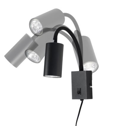 Globo - Aplique flexible 1xGU10/25W/230V negro