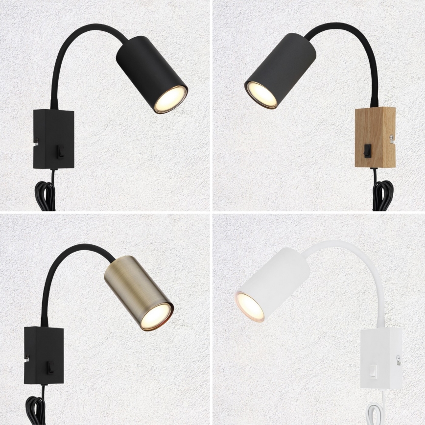 Globo - Aplique flexible 1xGU10/25W/230V negro