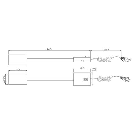 Globo - Aplique flexible 1xGU10/25W/230V negro
