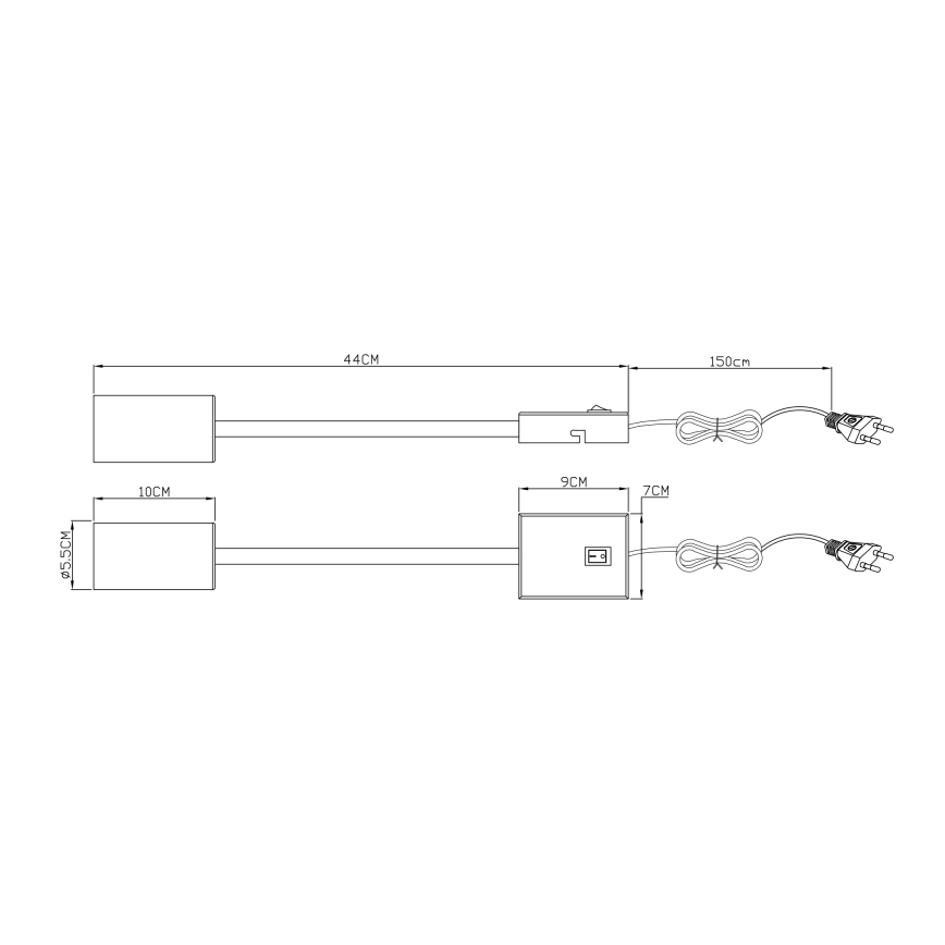Globo - Aplique flexible 1xGU10/25W/230V negro
